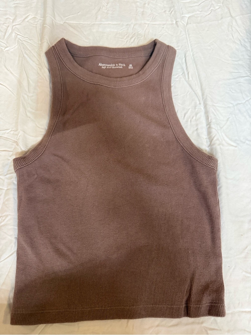 Abercrombie & Fitch Women's Ribbed Tank Top in Brown